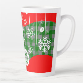 Taza De Café Latte Christmas Latte Mug – White Ornaments