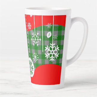 Taza De Café Latte Christmas Latte Mug – White Ornaments