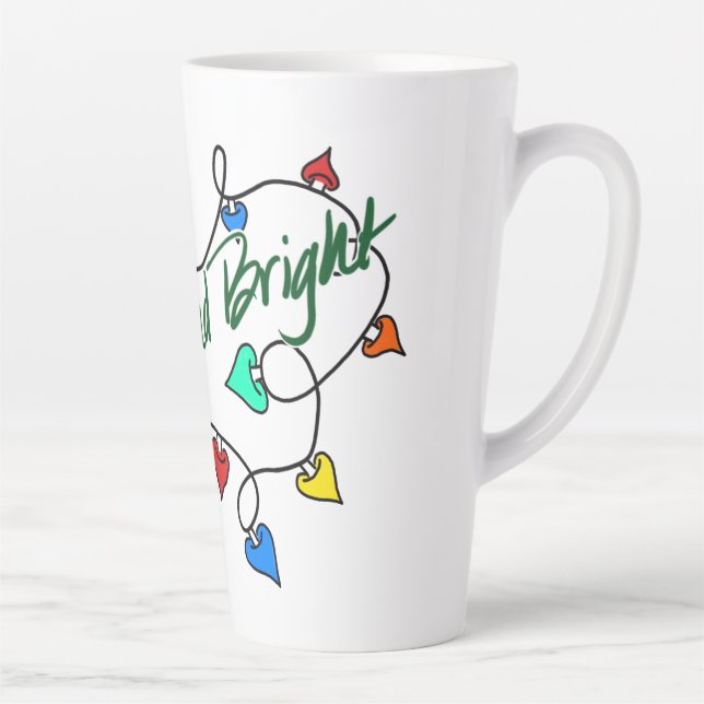 Taza De Café Latte Christmas lights mug (Derecha)