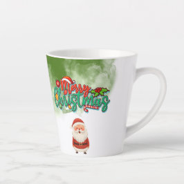 Taza De Café Latte Christmas Mug with Santa – Merry Christmas