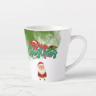 Taza De Café Latte Christmas Mug with Santa – Merry Christmas