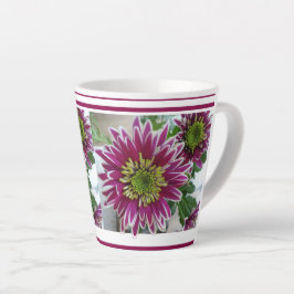 Taza De Café Latte Chrysanthemums Collage Latte Mug