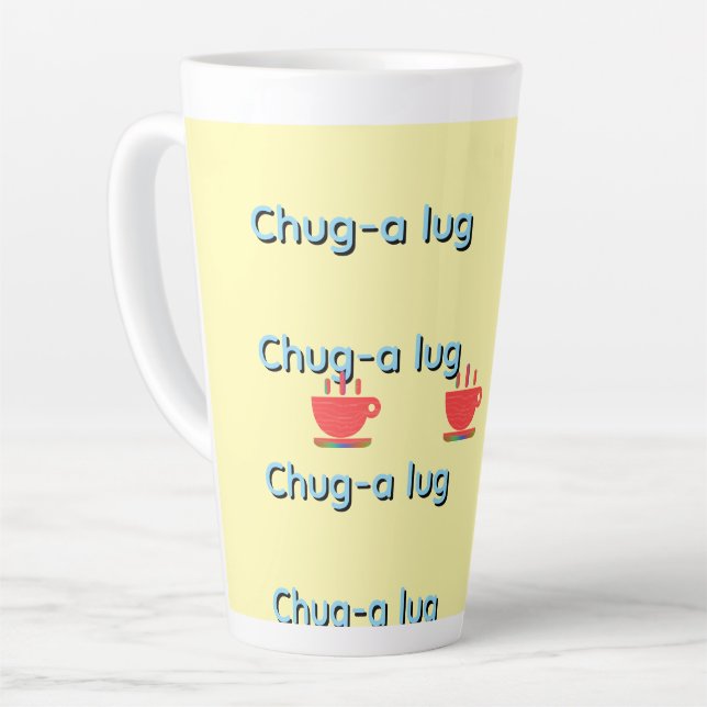 Taza De Café Latte Chug A Lug Amarillo   (Ángulo izquierdo)