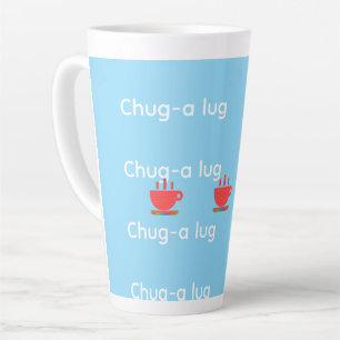 Taza De Café Latte Chug A Lug Azul Claro
