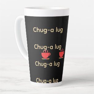 Taza De Café Latte Chug A Lug Negro 