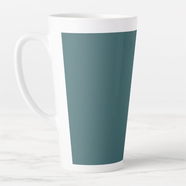 Taza De Café Latte Cian Blanco (Izquierda)