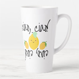 Taza De Café Latte ¡Ciao, Ciao! (con limoni)