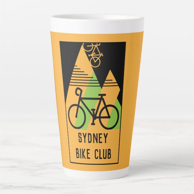 Taza De Café Latte Ciclismo Australia (Anverso)