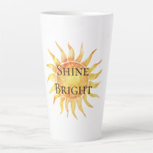 Taza De Café Latte Cielo Sol Brilla Brillante