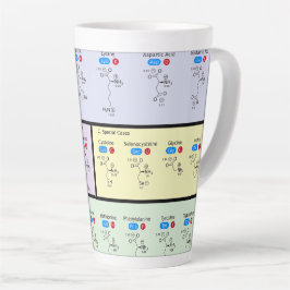 Taza De Café Latte Ciencia de ácidos de Amino