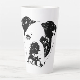 Taza De Café Latte Cierre de los nodos de bulldog