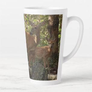 Taza De Café Latte Cierva madre y cría en el Parque Nacional Shenando