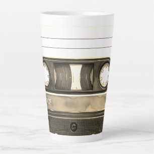 Taza De Café Latte Cinta de casete compacto antigua retro vintage