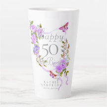 Cinta de Rosa Púrpura 50 Cumpleaños