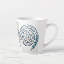 Taza De Café Latte Círculo con pluma