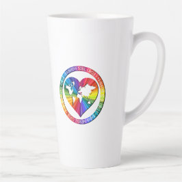 Taza De Café Latte Círculo del Alma Arcoíris