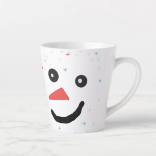 Taza De Café Latte Círculo, hombre de nieve, víspera de Año Nuevo, es