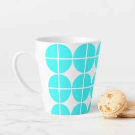 Taza De Café Latte Círculos Cuádruples