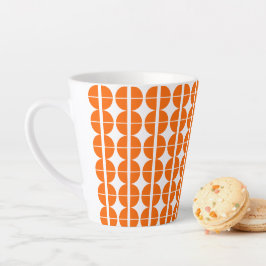 Taza De Café Latte Círculos Cuádruples