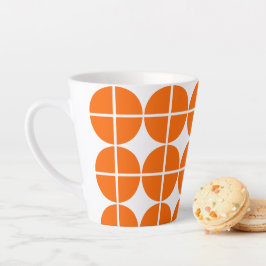 Taza De Café Latte Círculos Cuádruples