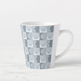 Taza De Café Latte Círculos en grises