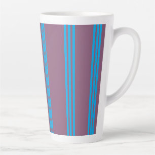 Taza De Café Latte Ciruela Polvorienta Azul
