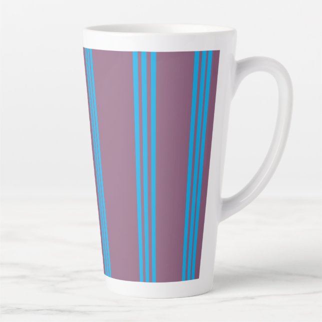 Taza De Café Latte Ciruela Polvorienta Azul (Derecha)