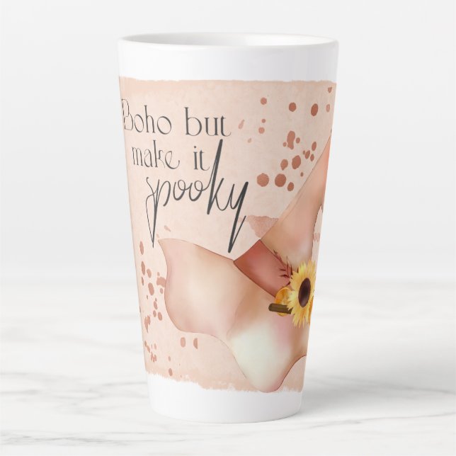 Taza De Café Latte Cita boho de otoño (Anverso)