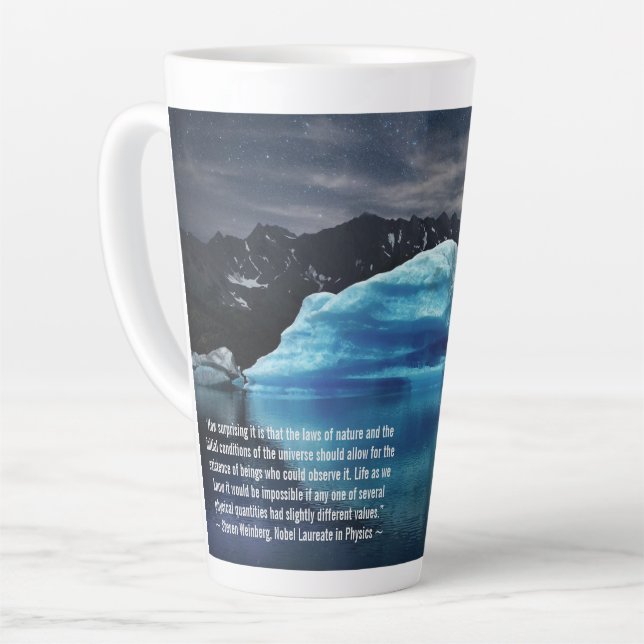Taza De Café Latte Cita científica y foto natural de Iceberg (Ángulo izquierdo)