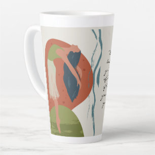 Taza De Café Latte Cita de baile Rumi con bailarina  