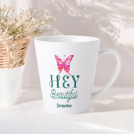 Taza De Café Latte Cita de belleza inspiradora Hey Hermosa