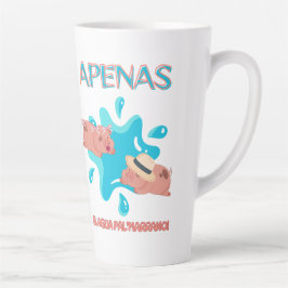 Taza De Café Latte Cita de cerdo "Apenas el agua pal marrano"