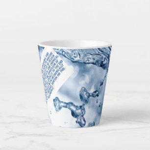Taza De Café Latte Cita de científico del agua maravillosa