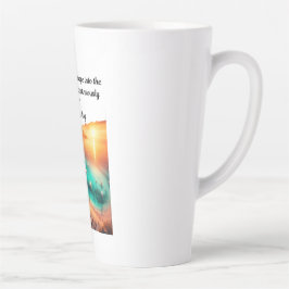 Taza De Café Latte Cita De Escape Del Amanecer