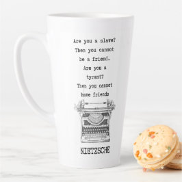 Taza De Café Latte cita de filosofía esclavo o TIRANT de Nietzsche