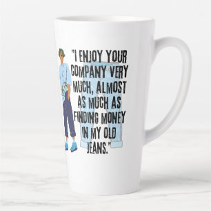 TAZA DE CAFÉ LATTE CITA DE JEANS