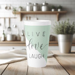 Taza De Café Latte Cita de la Casa de la Moneda de la Motivación Posi<br><div class="desc">Cita de la Casa de la Moneda de la Motivación Positiva del Amor Vivo</div>