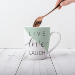 Taza De Café Latte Cita de la Casa de la Moneda de la Motivación Posi<br><div class="desc">Cita de la Casa de la Moneda de la Motivación Positiva del Amor Vivo</div>