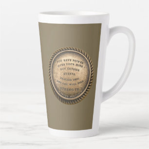 Taza De Café Latte Cita de Marcus Aurelius Cómo encontrar fuerza