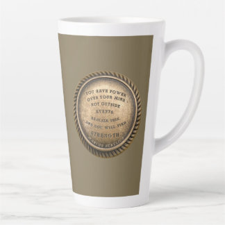 Taza De Café Latte Cita de Marcus Aurelius Cómo encontrar fuerza