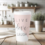 Taza De Café Latte Cita de motivación positiva para el amor en vivo m<br><div class="desc">Cita de motivación positiva para el amor en vivo moderno</div>