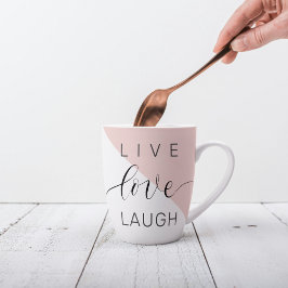 Taza De Café Latte Cita de motivación positiva para el amor en vivo m