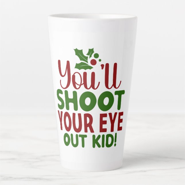 Taza De Café Latte Cita de Navidades divertidos (Anverso)