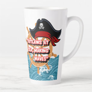 Taza De Café Latte Cita de rueda pirata
