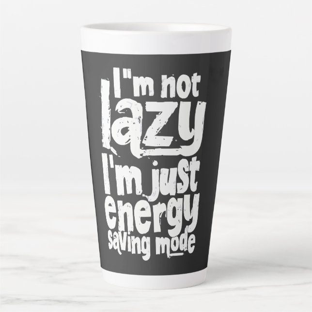 Taza De Café Latte Cita divertida de Procrasting (Anverso)