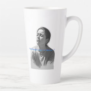 Taza De Café Latte Cita Divertida de Terapia-Mi Terapeuta Dice que So