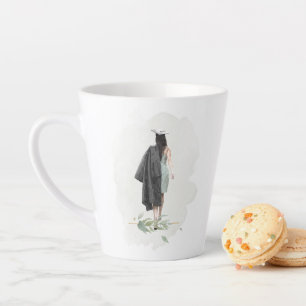 Taza De Café Latte Cita Inspiradora de Chica de grado de oliedad de c