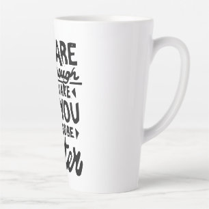 Taza De Café Latte Cita motivadora Lino Imprimir latte Mug