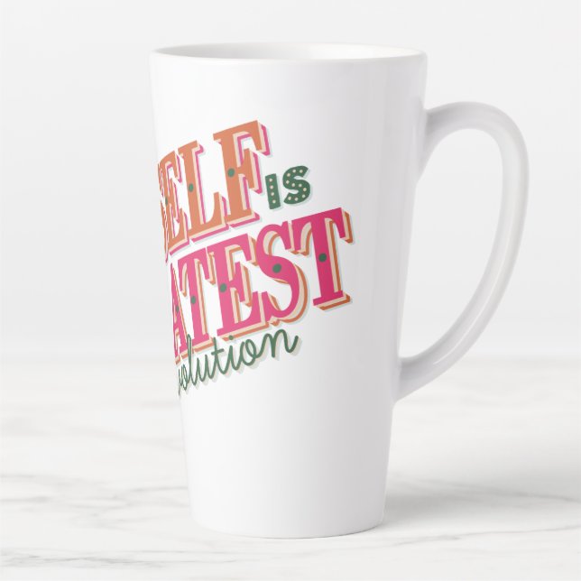 Taza De Café Latte Citas de amor propio (Derecha)