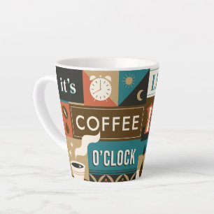 Taza De Café Latte Citas de café coloridas